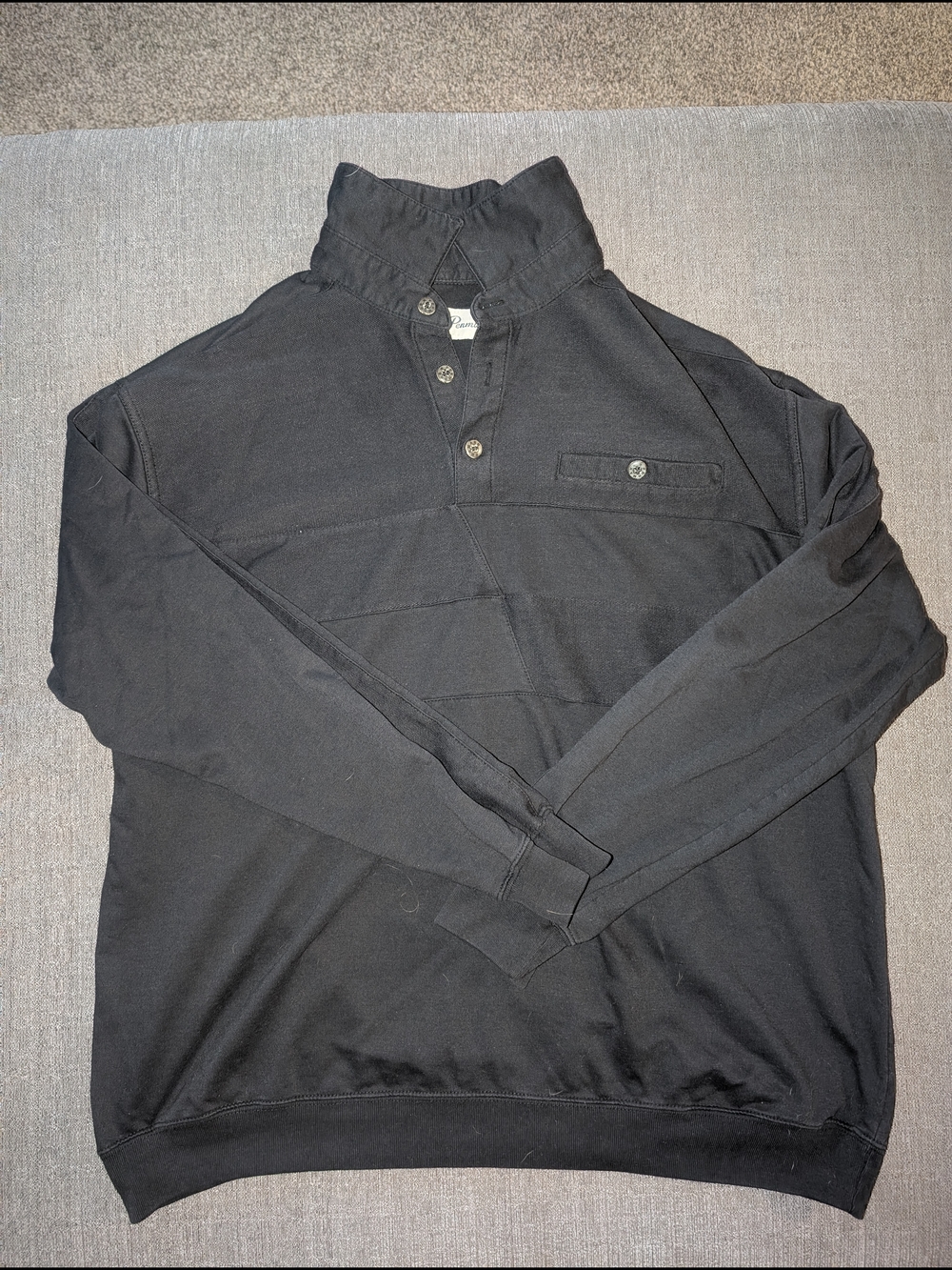 Penmans Black Henley Pullover Shirt